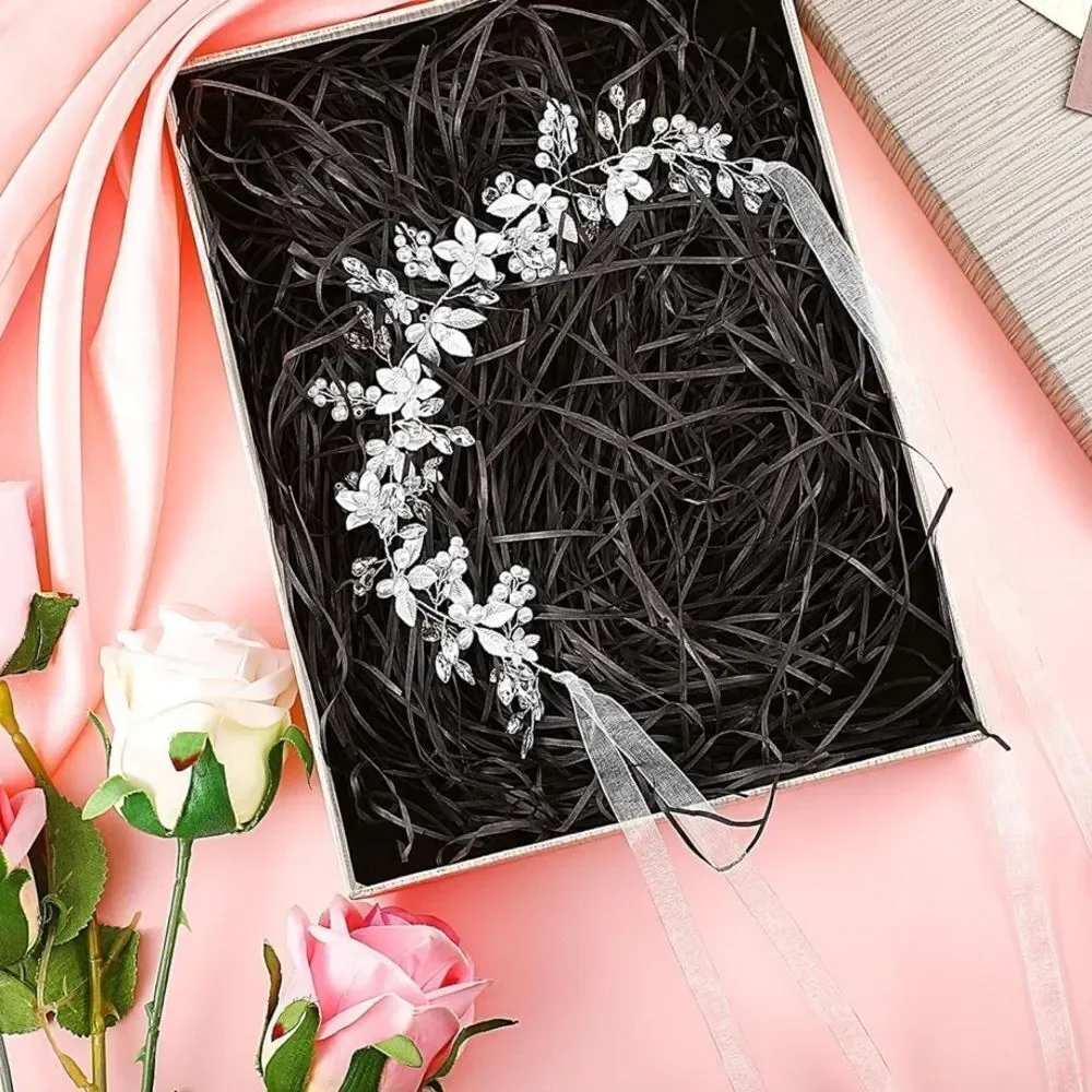 Silver Pearl Bridal Belt or Hair Vine Headband